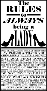 The Rules to Always Being a Lady
