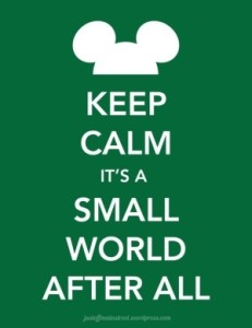 Keep Calm It's a Small World After All