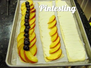Peach and Cherry Tart - Arrange fruit - Pintesting