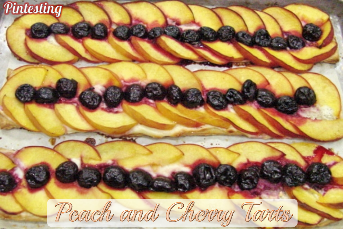 Pintesting Peach and Cherry Tart