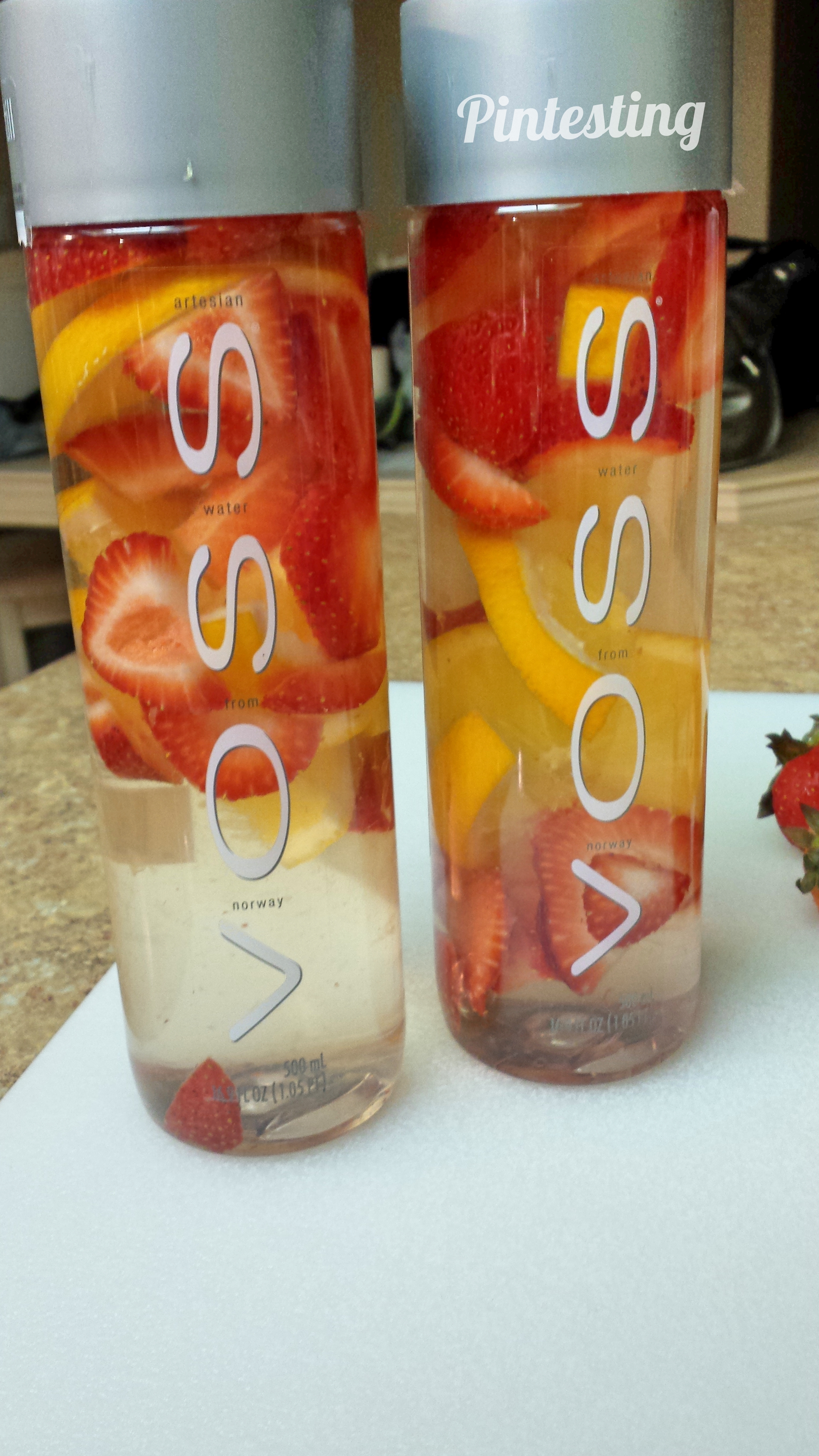 Lemon Strawberry Detox Water Prepared - Pintesting