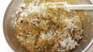 Coconut-Pecan Icing and German Chocolate Cake Mix to Combine - Pintesting