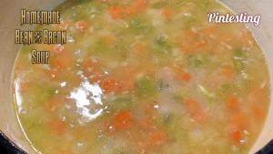 Pintesting Homemade Bean and Bacon Soup