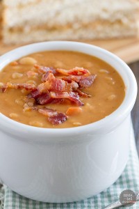 Pintesting Homemade Bean and Bacon Soup