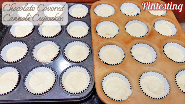 Pintesting Chocolate Covered Cannoli Cupcakes