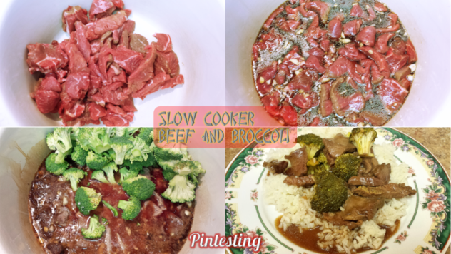 Pintesting Slow Cooker Beef and Broccoli