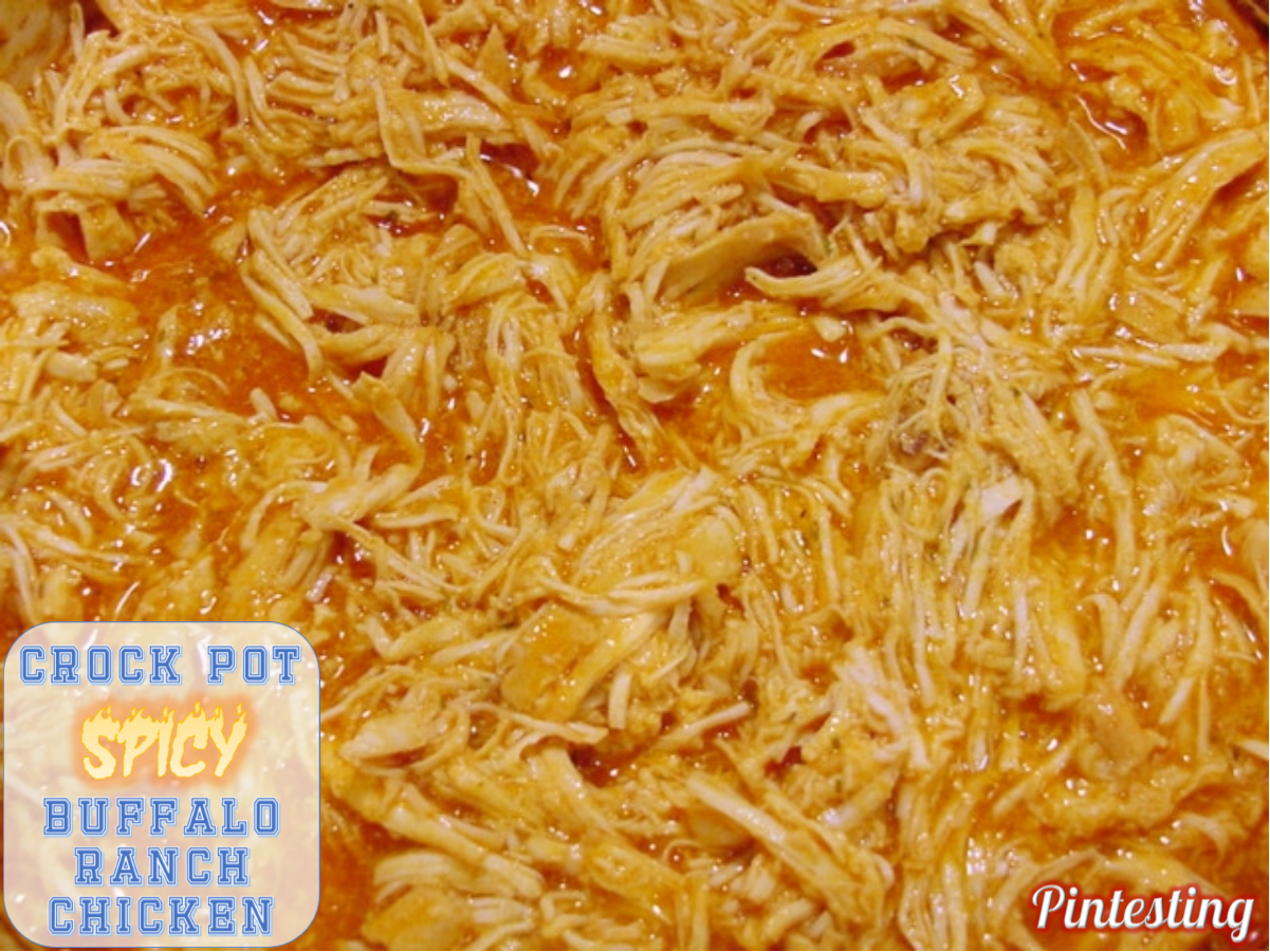 Pintesting Crock Pot Spicy Buffalo Ranch Chicken